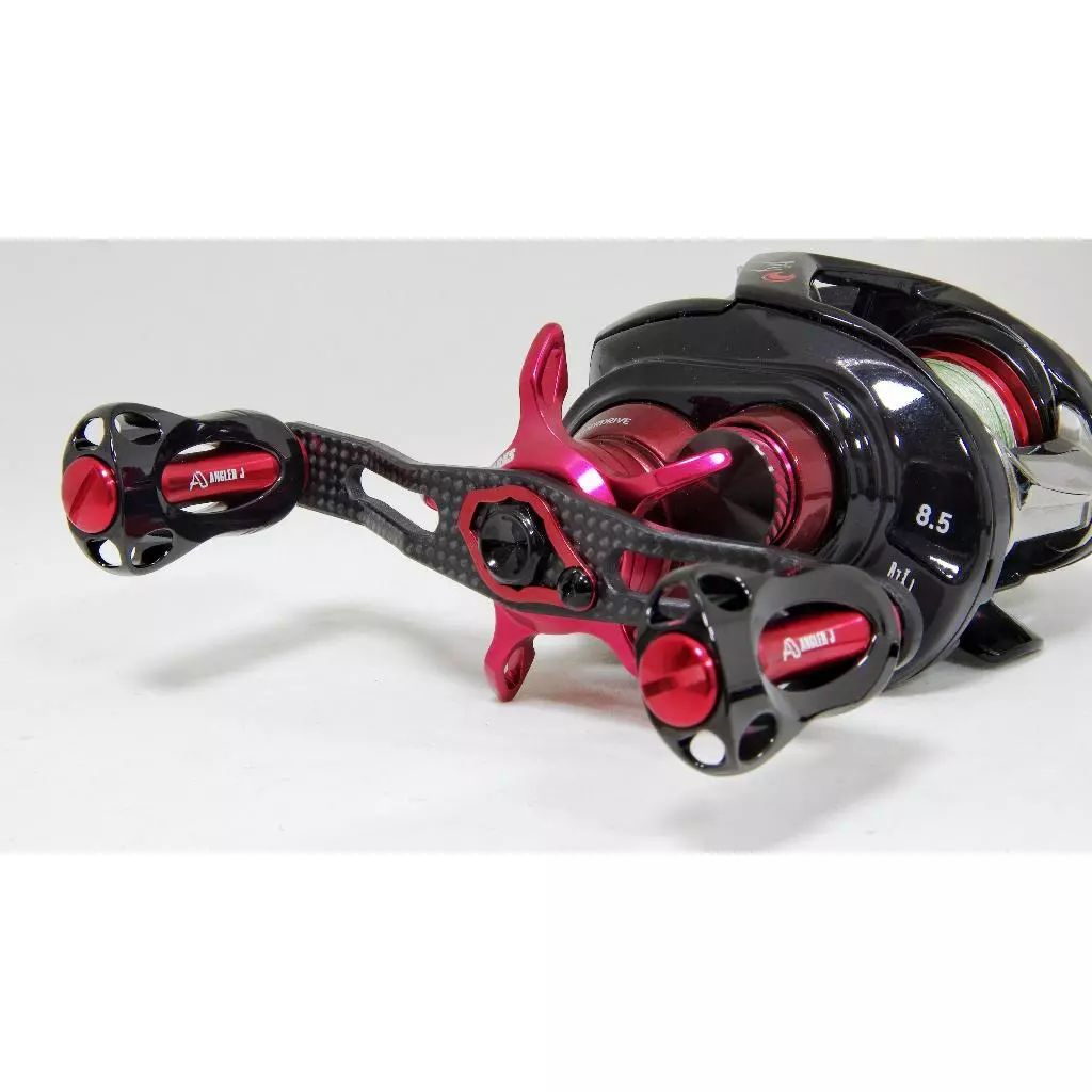 【LUREER】AJ 鋁合金扁型握丸 <簍空輕量化> 小烏龜 紡車 雙軸捲線器 路亞 改裝