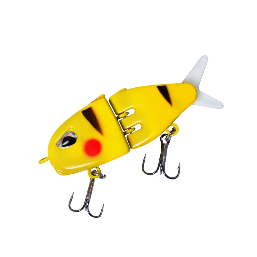 【LUREER】 MM60 卡通雙節魚 6克 <搭配三本鉤> 軟尾設計 路亞 多節魚 管池