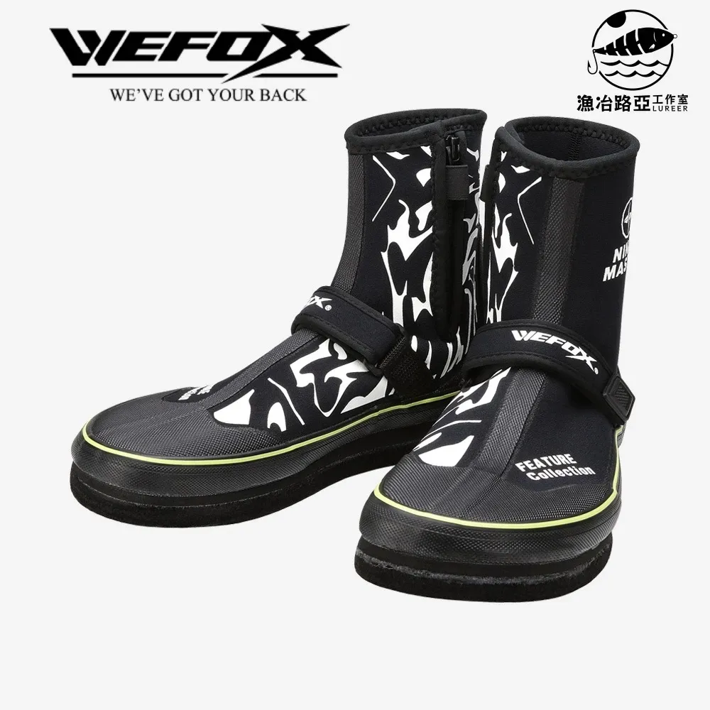 【LUREER】 WEFOX NJ-101 毛氈短釘鞋 <釣魚人必備全新升級> 菜瓜布 加釘 朔溪鞋 防滑鞋