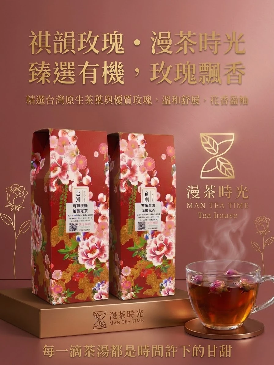 珍藏有機祁韻玫瑰花茶禮盒