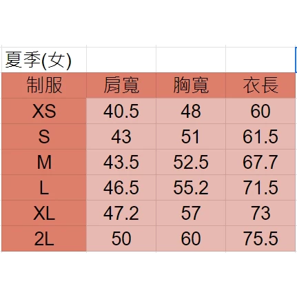 興雅國中夏季男女款短袖制服