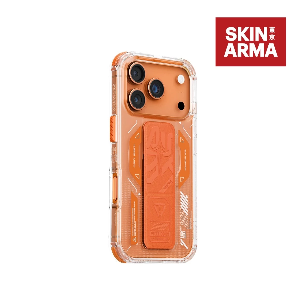 SKINARMA Helio iPhone 17 Pro 6.3 磁吸支架殼 橘