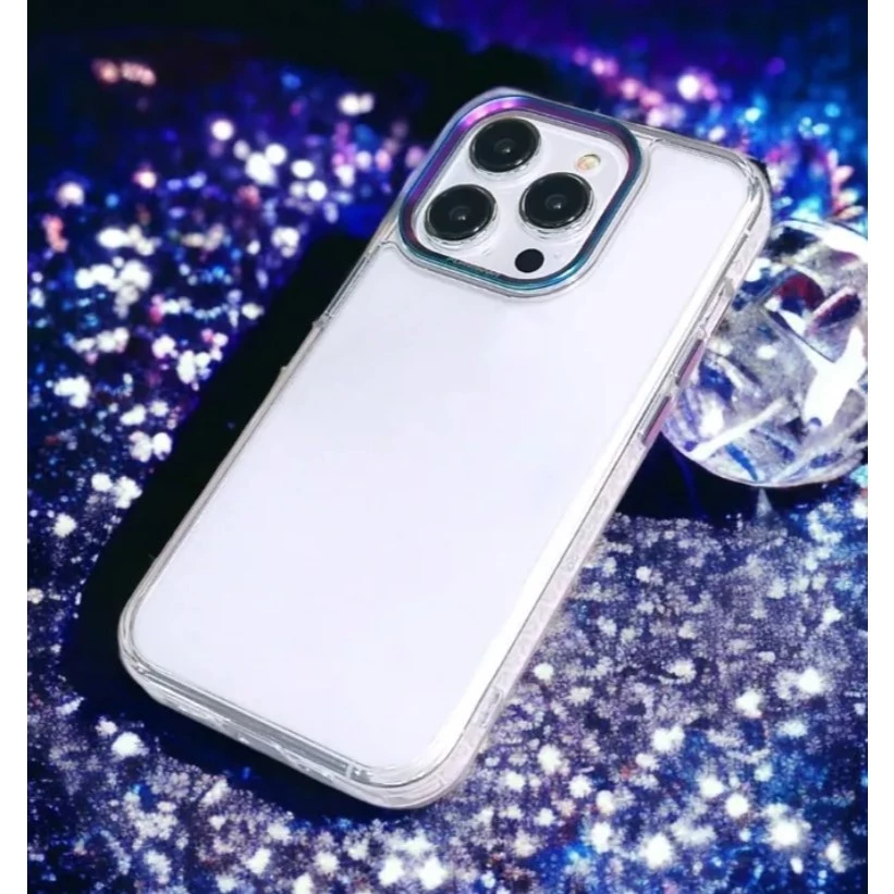 普格爾Apple iPhone 15 冰鑽減壓防摔保護殼 / 淡藍