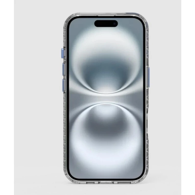 普格爾Apple iPhone 16 冰鑽減壓防摔保護殼 / 淡藍
