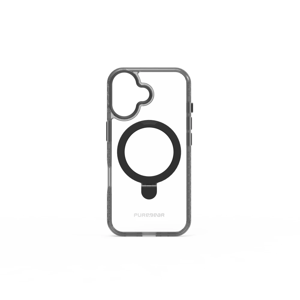 普格爾iPhone 16 6.1冰鑽磁吸支架保護殼 黑框