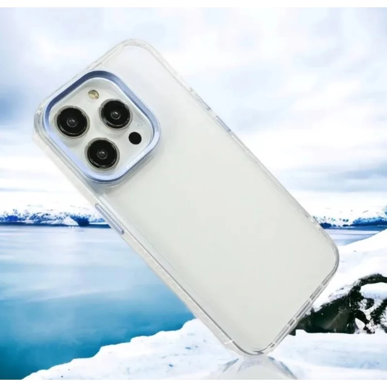 普格爾Apple iPhone 15 冰鑽減壓防摔保護殼 / 淡藍