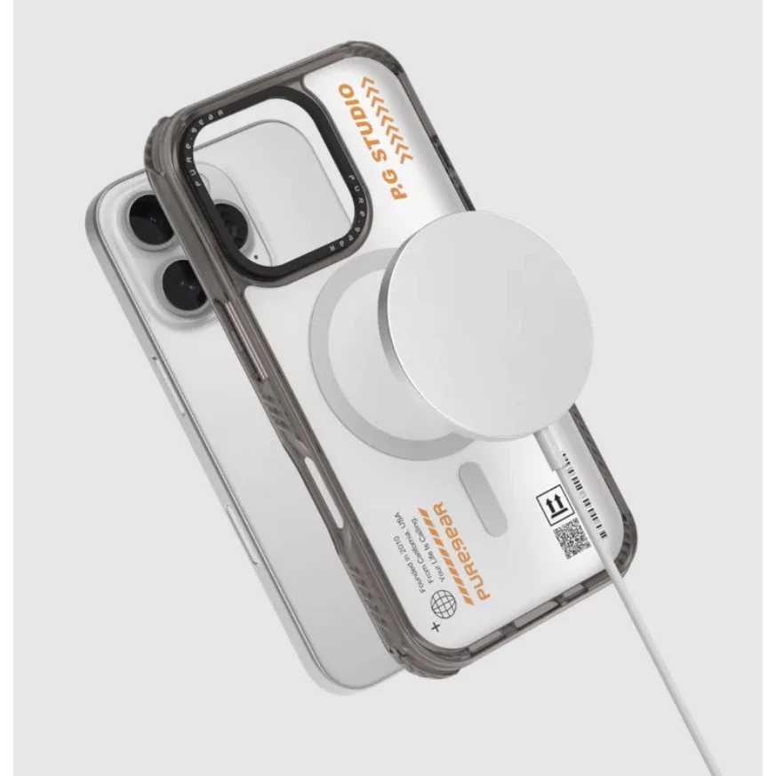 普格爾Apple iPhone 16 冰霧減壓防摔保護殼MagSafe / 迷霧黑