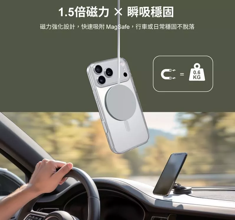 MEGA KING Apple iPhone 17 6.3 快捷感測磁吸保護殼