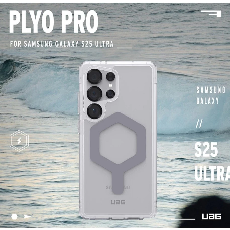 【UAG】Galaxy S25系列 磁吸耐衝擊全透保護殼-極透明(灰圈) (MagSafe 手機殼)