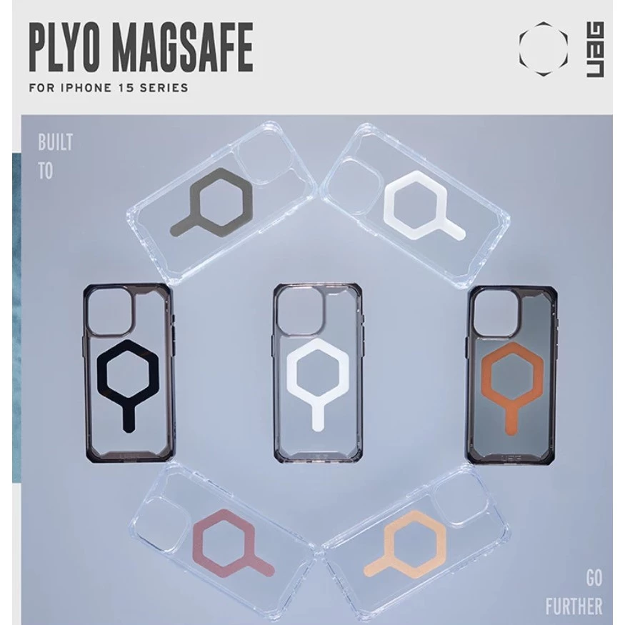【UAG】iPhone 15/Plus/Pro/Pro Max 磁吸式耐衝擊保護殼-全透款 (MagSafe 手機殼)