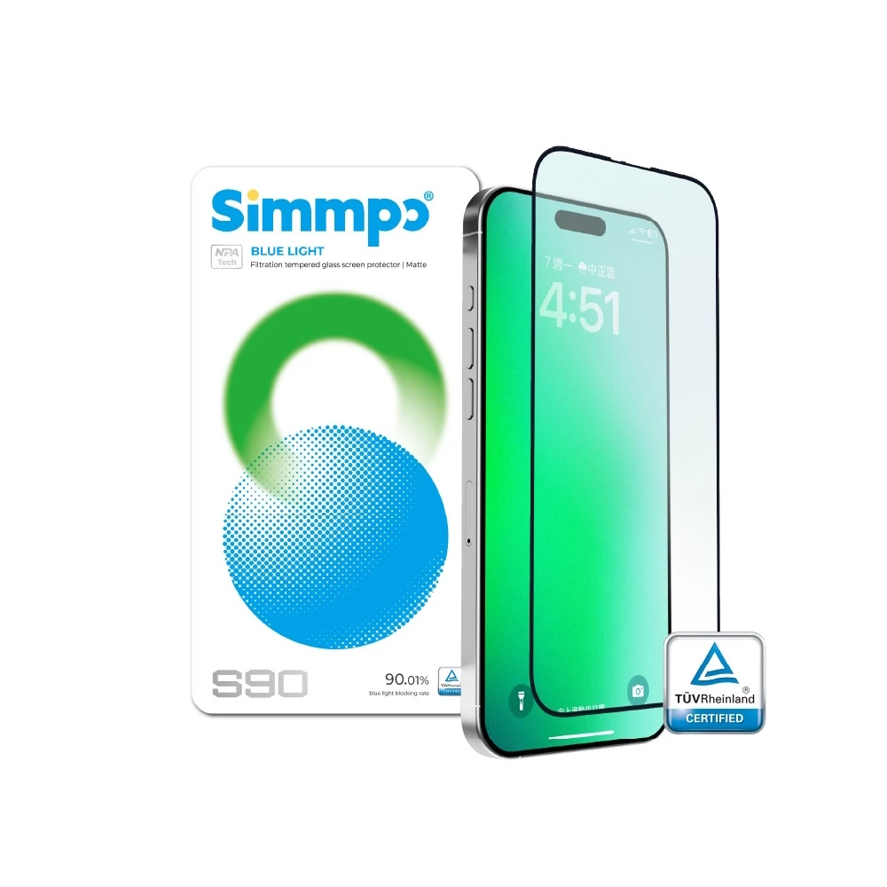 Simmpo iPhone 17 Pro Max 霧透抗藍光護眼保護貼