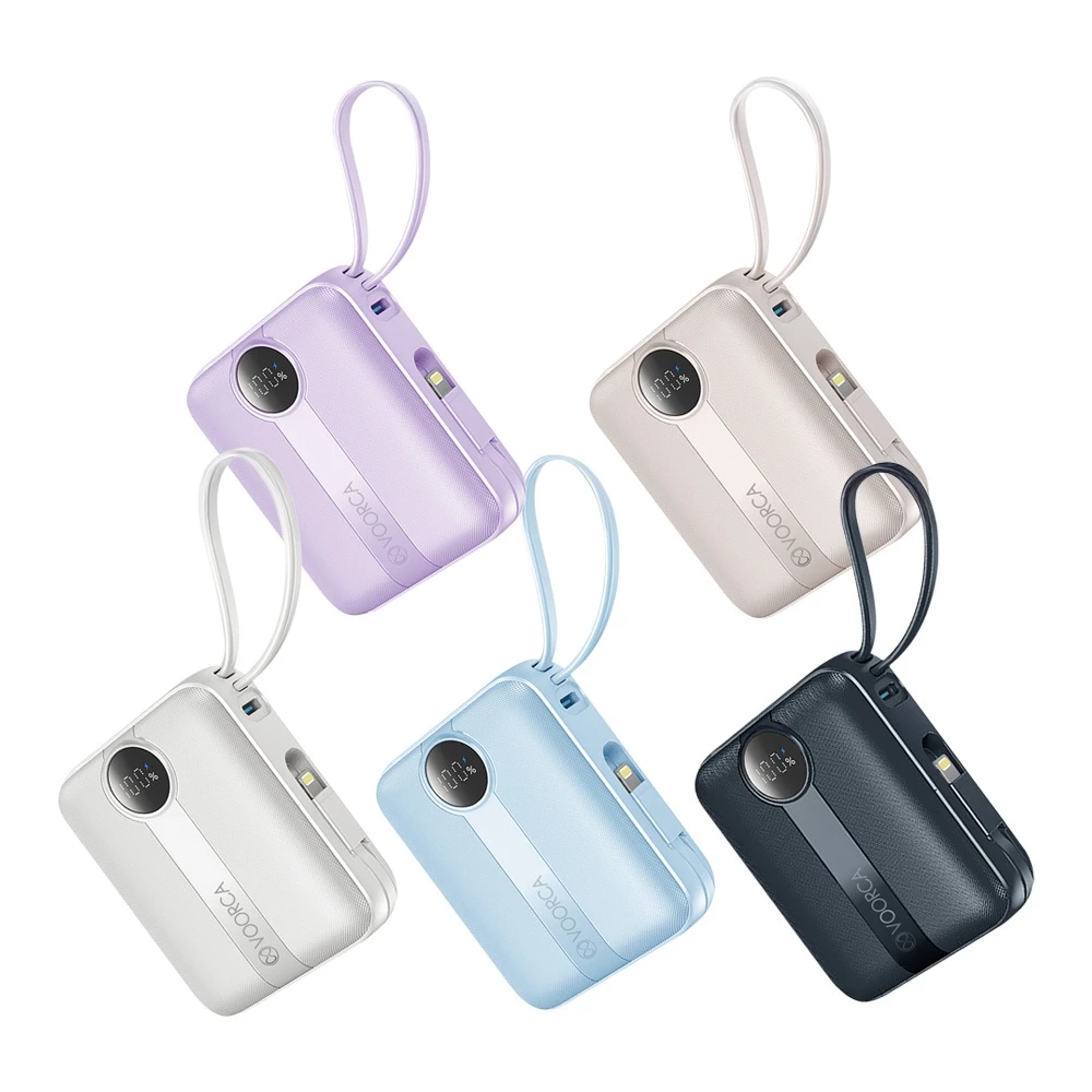 VOORCA D916 10000mAh 自帶雙線迷你行動電源(行動電源/ 3合1快充/雙線行動電源)