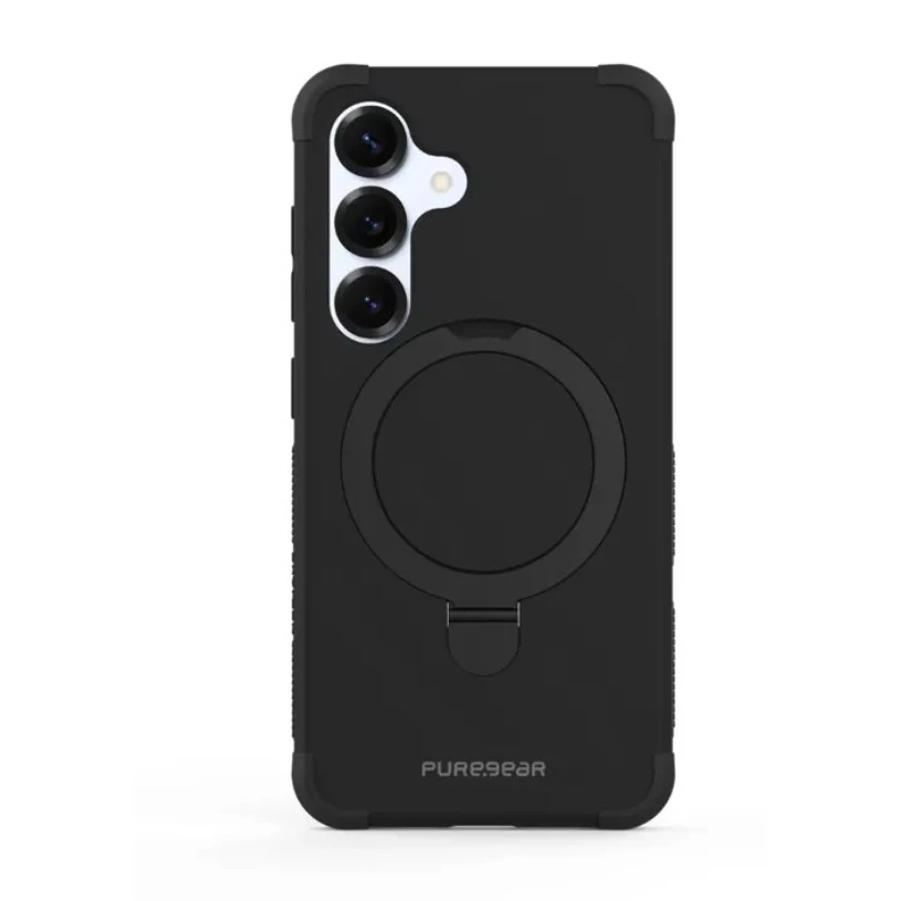 普格爾Samsung S25 & S25 Plus 坦克軍規防摔支架保護殼MagSafe / 消光黑