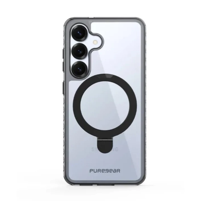 普格爾Samsung S25 & S25 Plus 冰鑽防摔支架保護殼Magsafe / 黑鑽