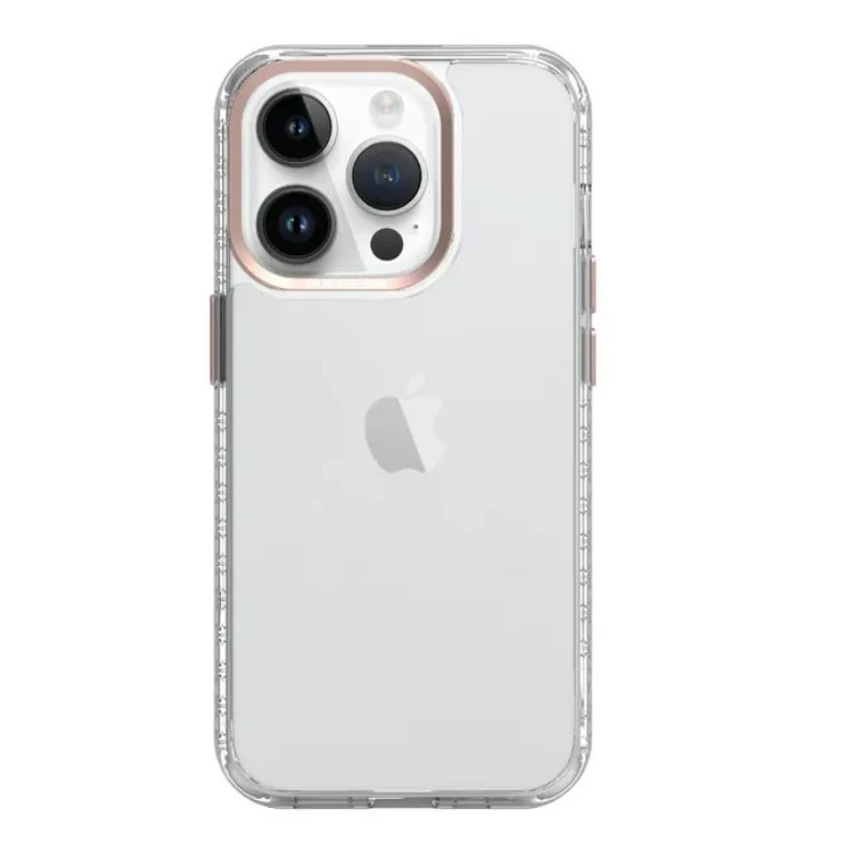 普格爾Apple iPhone 15 冰鑽減壓防摔保護殼 / 玫瑰