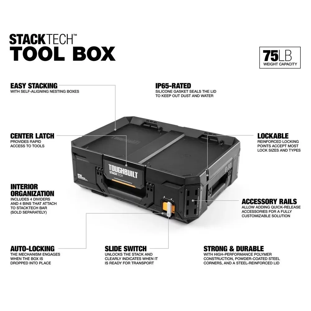 【飆破盤】TOUGHBUILT TB 托比爾 TB-B1-B-30 STACKTECH 堆疊式中號工具箱 收納箱