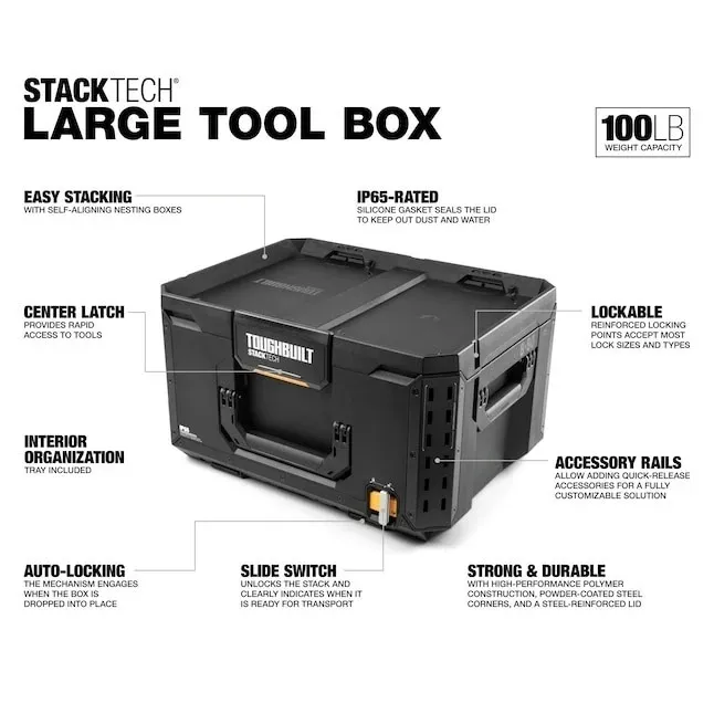 【飆破盤】TOUGHBUILT TB 托比爾 STACKTECH 堆疊式工具箱-中 TB-B1-B-50 收納箱