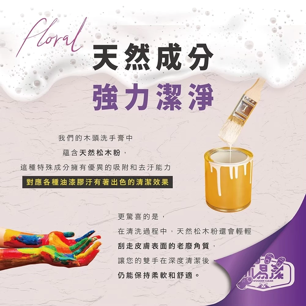 【飆破盤】木易潔 Wooden Clean 60ml 200ml洗手膏 油漆洗手膏 油漆 水泥漆 膠水 油墨 殘膠
