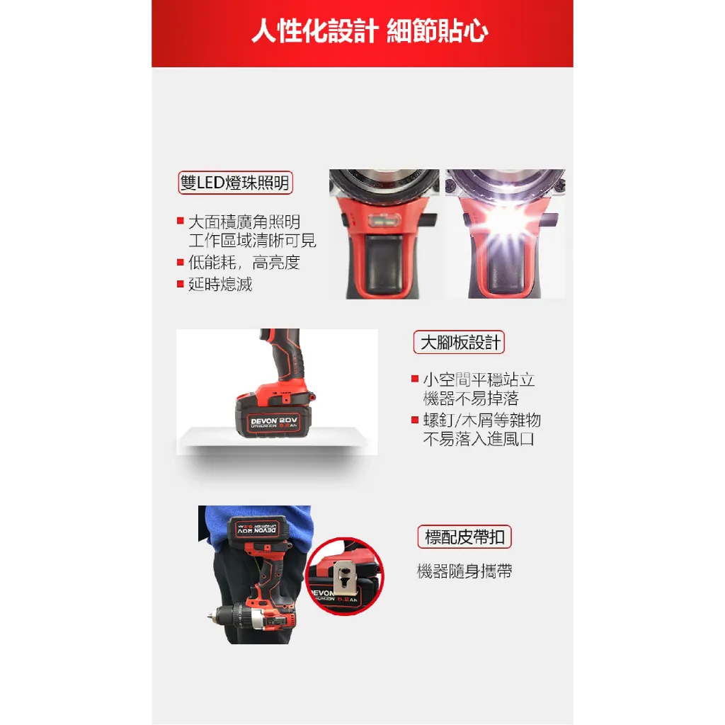【飆破盤】DEVON大有 20V無刷震動電鑽 5283-LI-20TSI 無碳刷 電動工具 工程 裝潢 水電