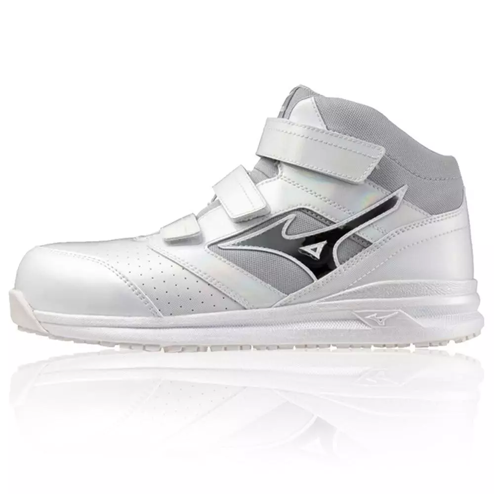 【飆破盤】MIZUNO 美津濃 安全鞋 白色黑勾 F1GA256701 保護鞋 工程 保護