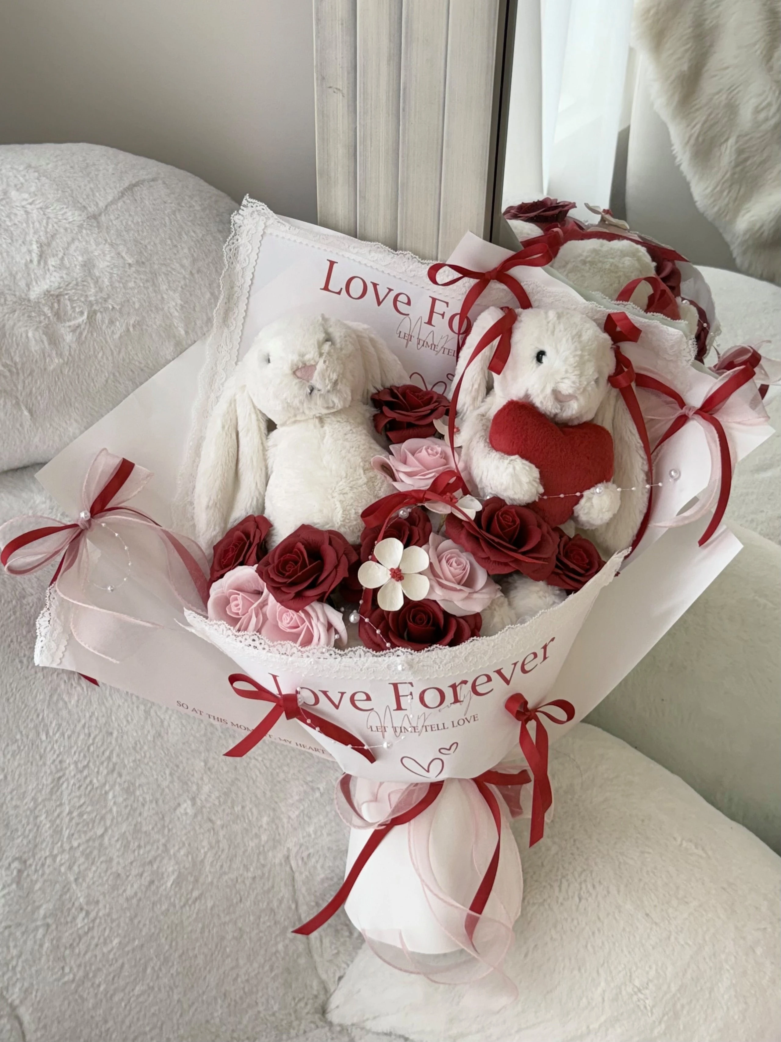 Jellycat情人節雙兔兔