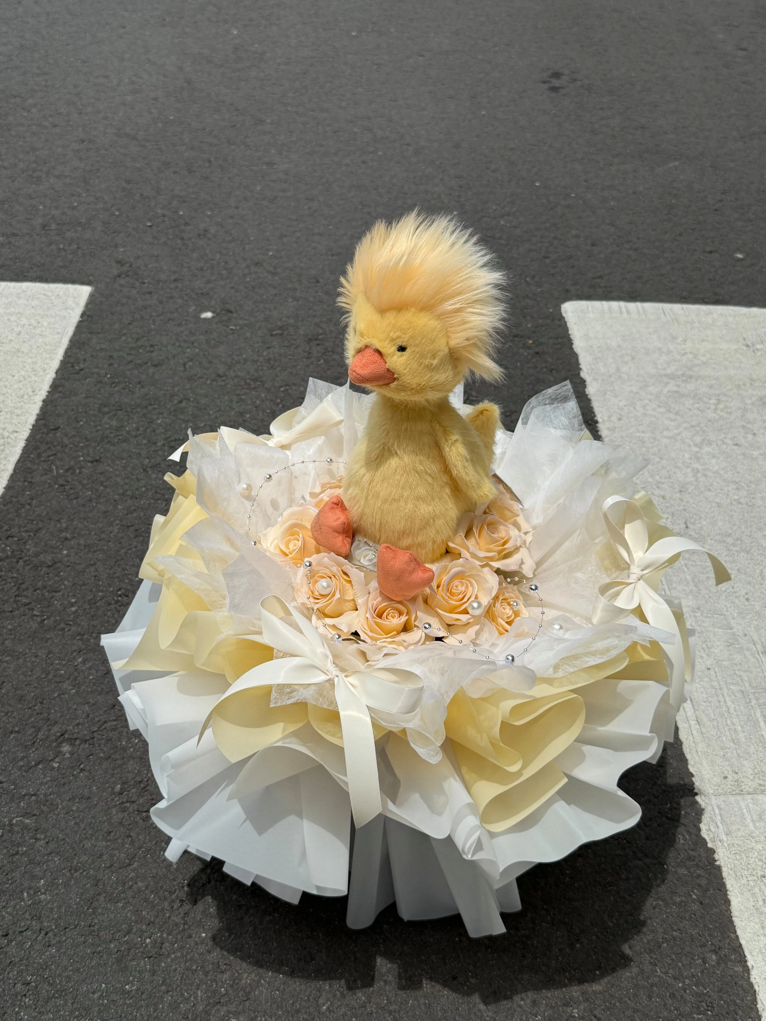 Jellycat炸毛鴨花束