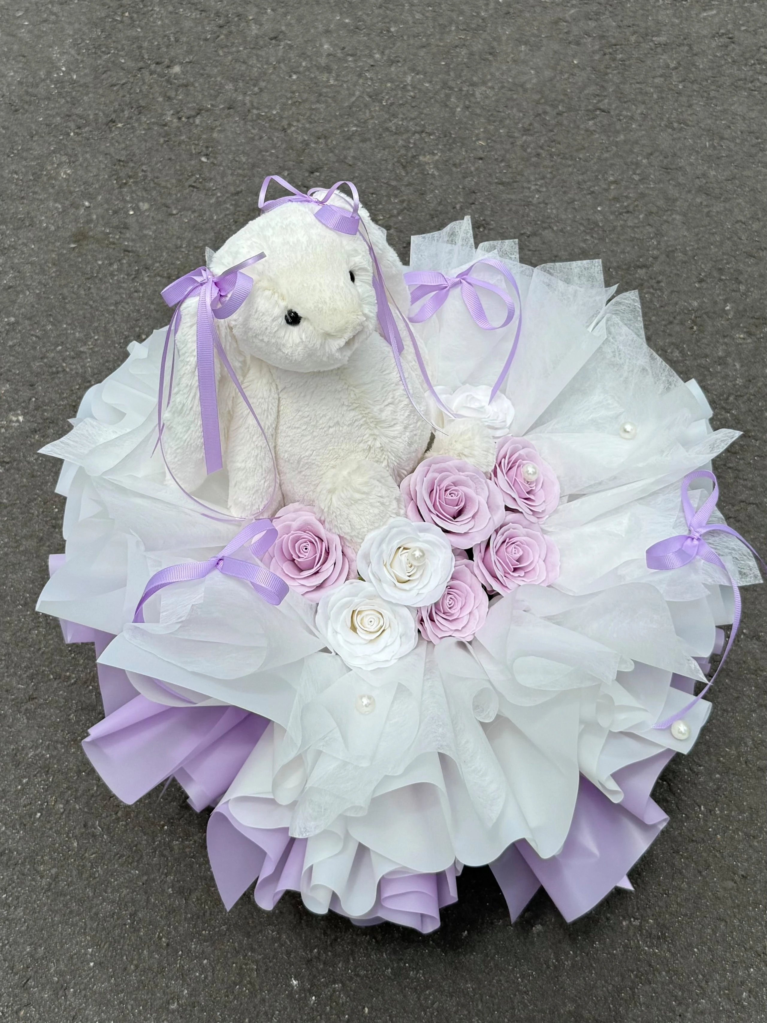Jellycat紫白兔