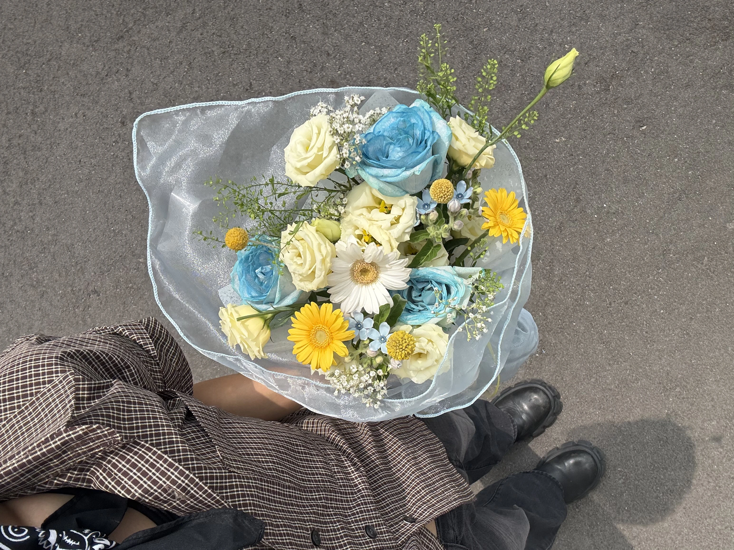 藍系繽紛花束
