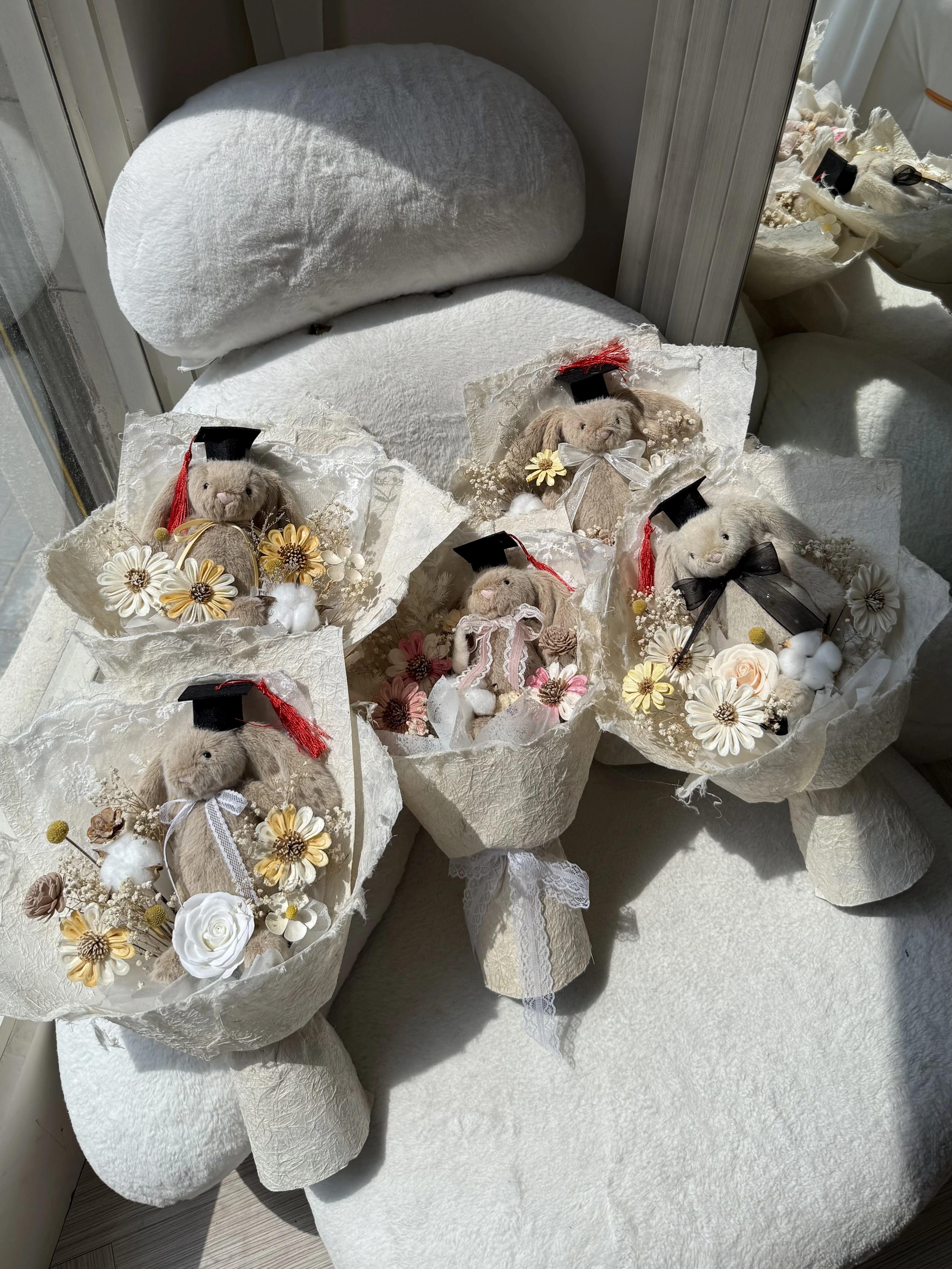 畢業jellycat 兔花束