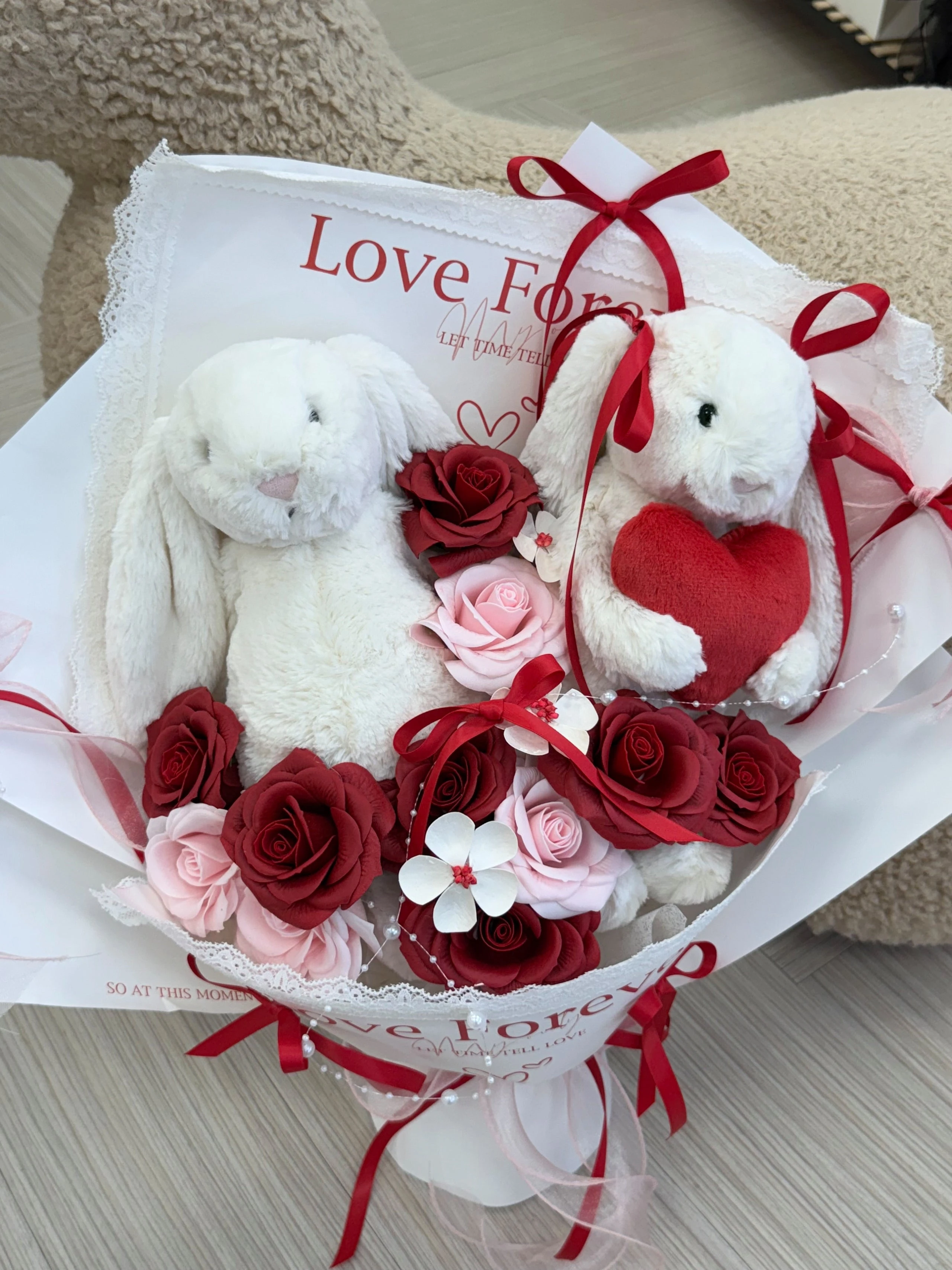Jellycat情人節雙兔兔
