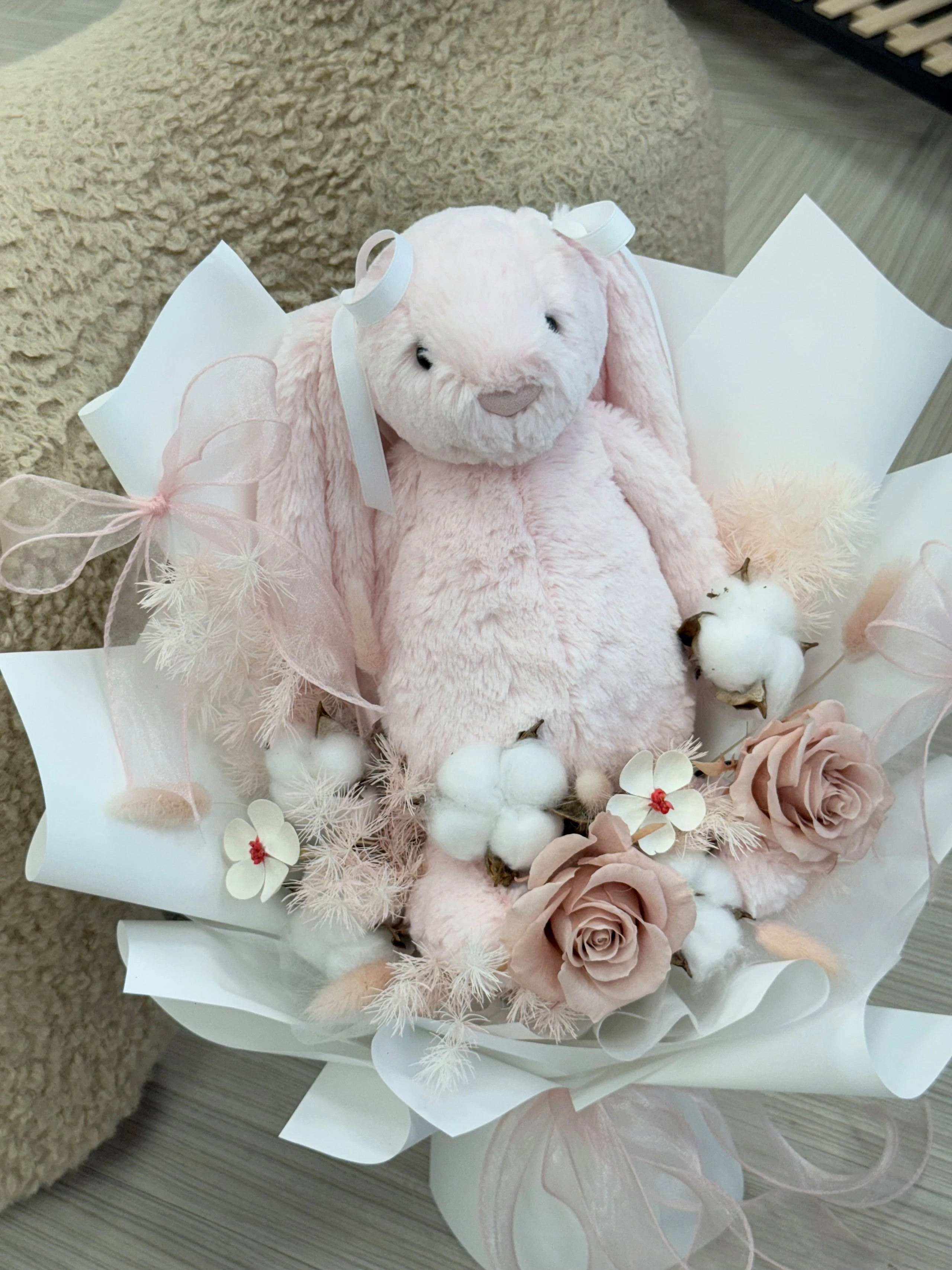 Jellycat淡粉紅兔