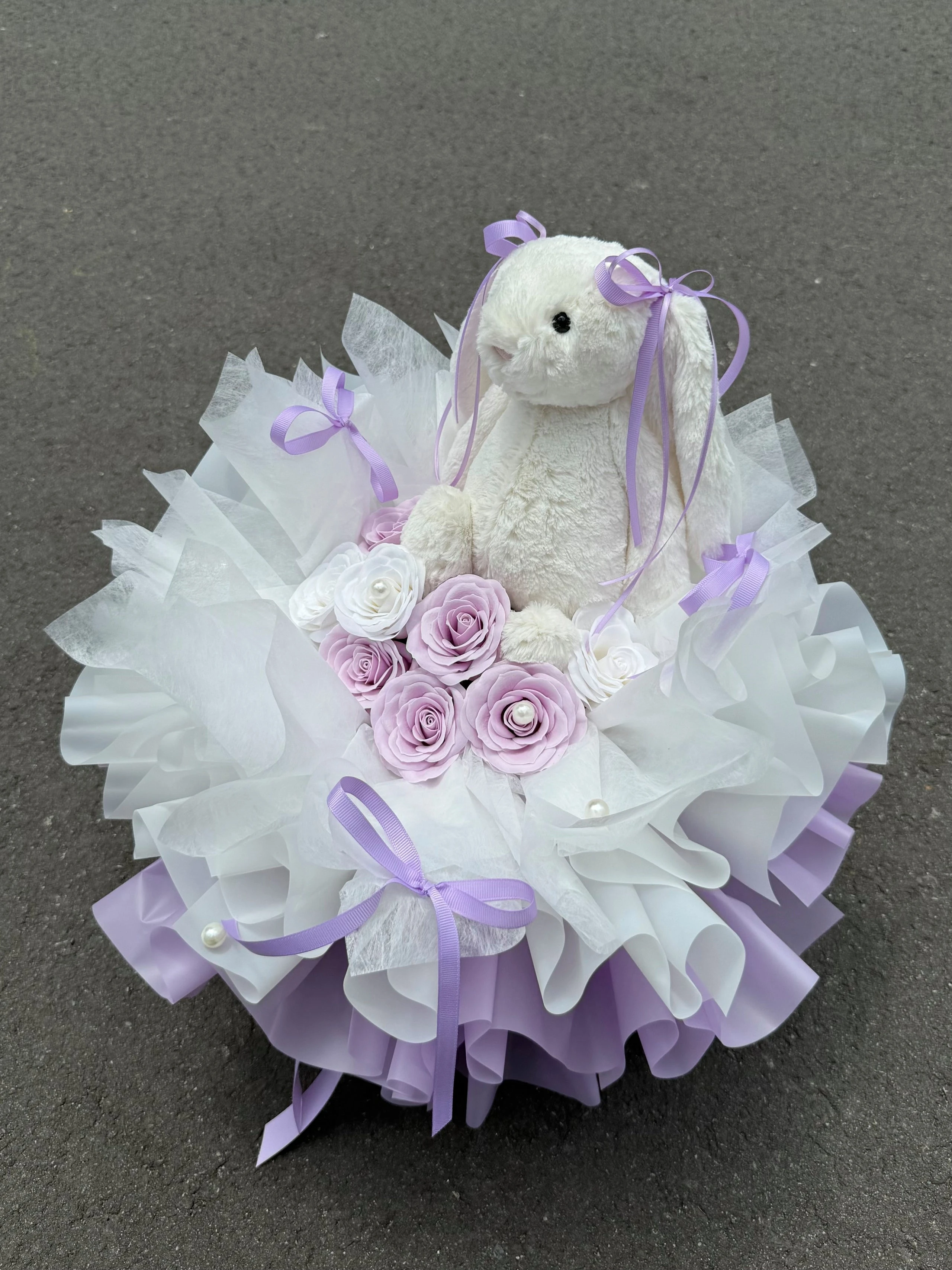 Jellycat紫白兔