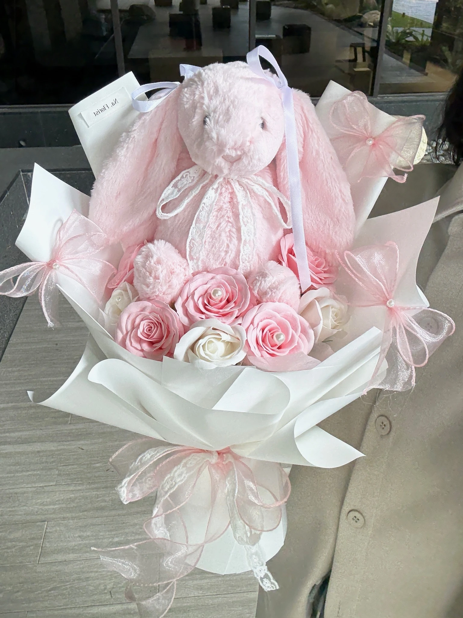 粉色31Jellycat香皂花束