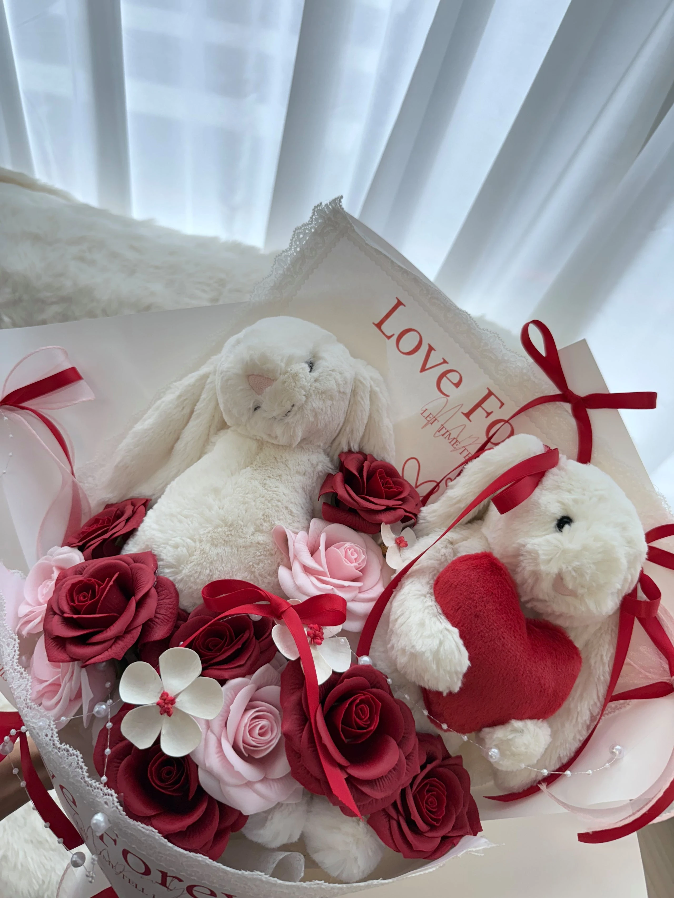 Jellycat情人節雙兔兔