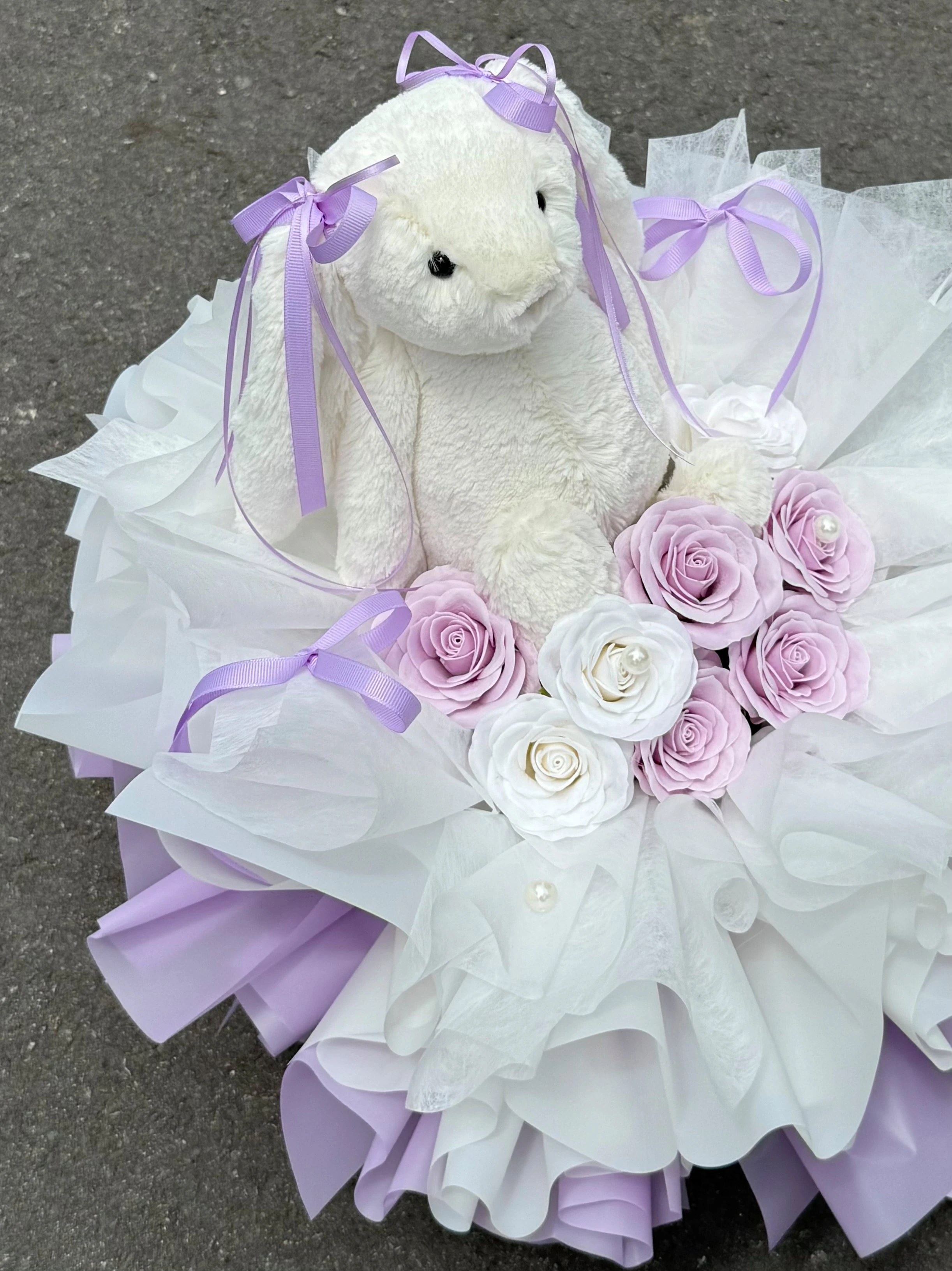 Jellycat紫白兔