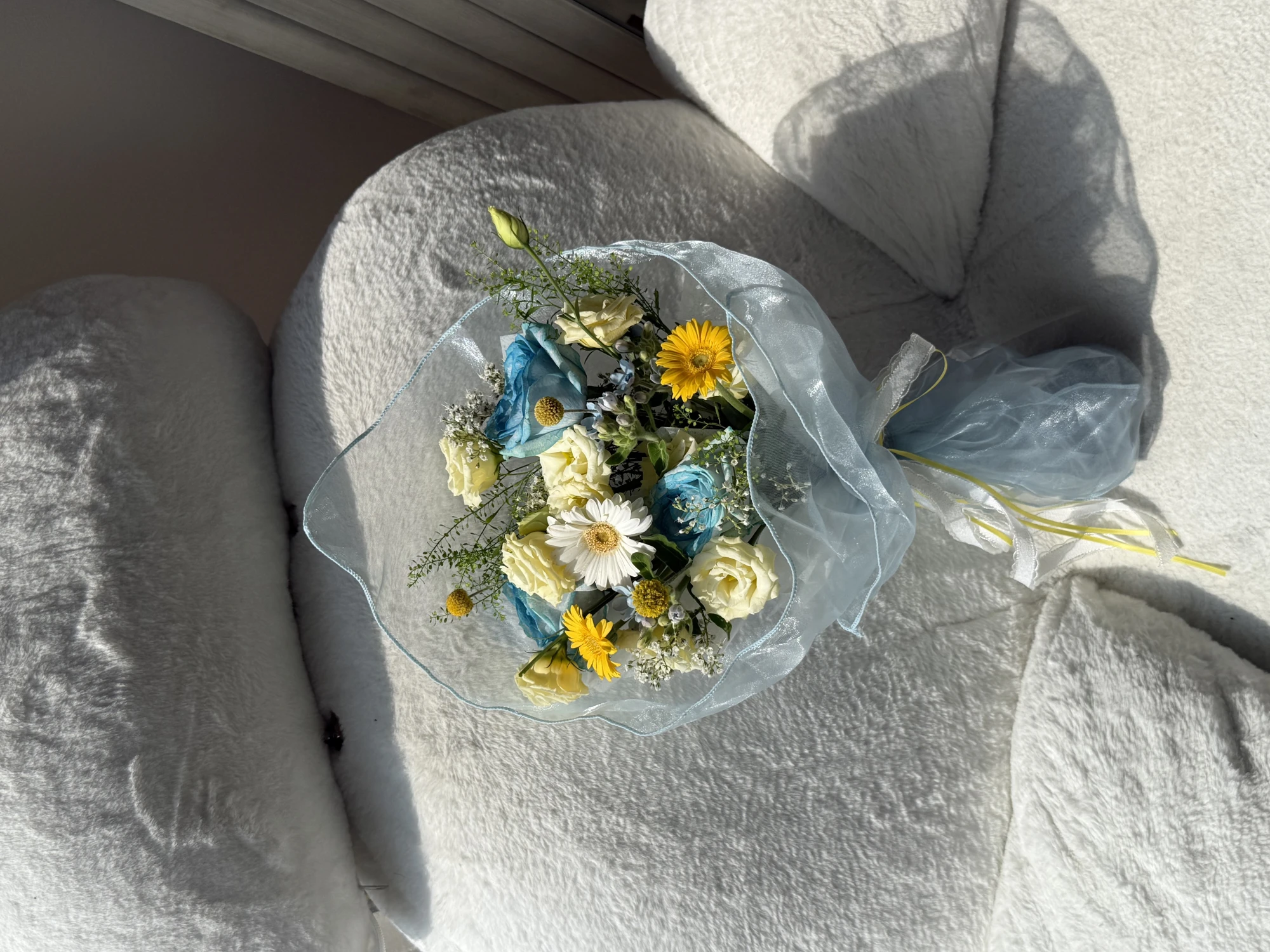 藍系繽紛花束
