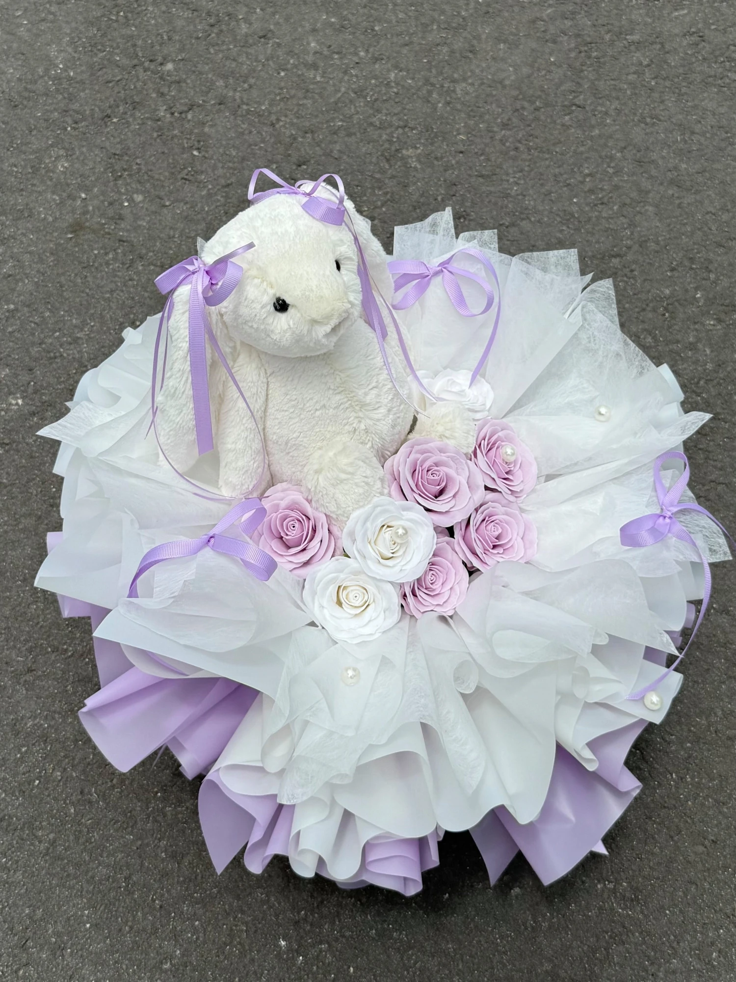 Jellycat紫白兔