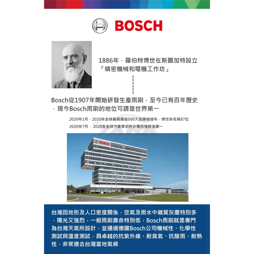 BOSCH 博世後雨刷 A332H 13吋 適用 寶馬BMW X1 F48 奧迪AUDI A3 Q5 S3 後雨刷