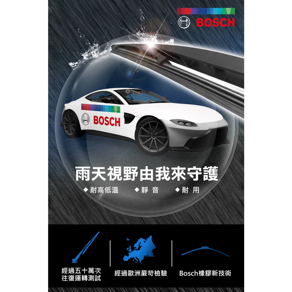 BOSCH 博世後雨刷 A332H 13吋 適用 寶馬BMW X1 F48 奧迪AUDI A3 Q5 S3 後雨刷