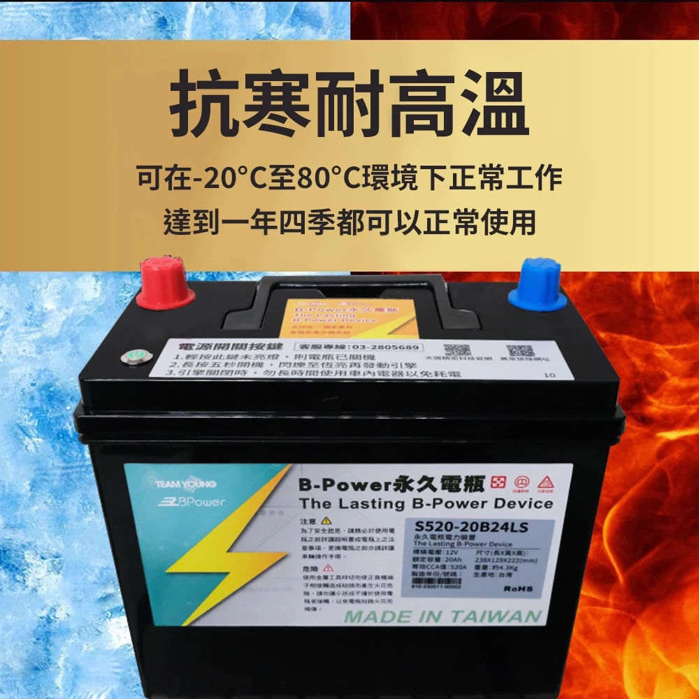 BPower 永久電瓶 30D23L 超級電容 鋰鐵電池 日規電池 怠速熄火可安裝 12年保固