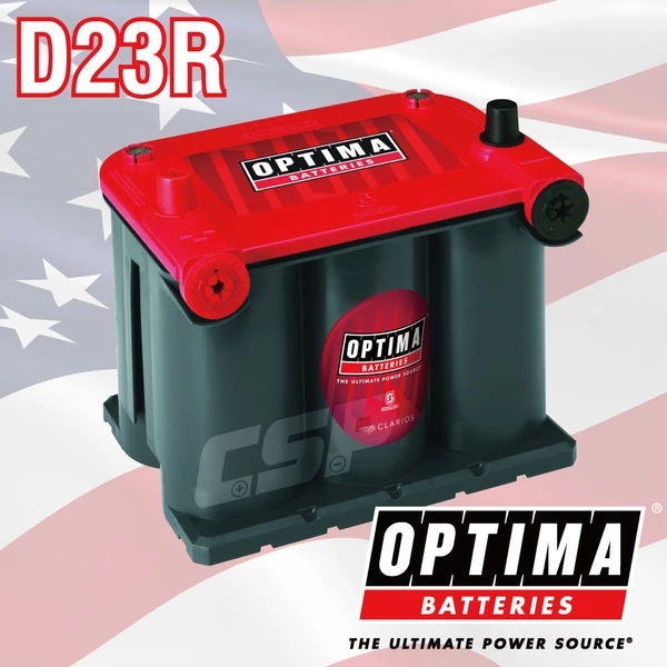 美國歐帝瑪OPTIMA 紅霸 D23R(4端) 汽車電池 12V44AH 730CCA 渦捲式AGM深循環電池 怠速熄火