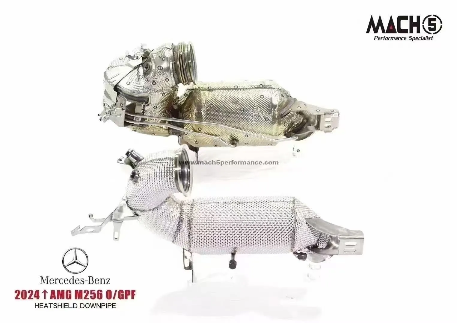 Mach5 Performance 高流量隔熱當派 Downpipe  適用:Mercedes Benz C236 CLE53  3.0 M256 四驅