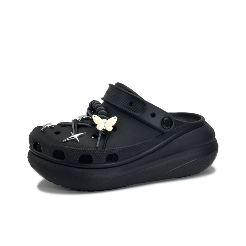 客製球鞋CROCS卡駱馳銀刺蝴蝶