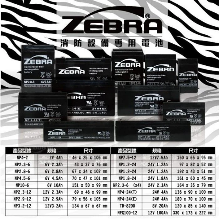 【鋐瑞電池】NP4.5-6 6V4.5Ah ZEBRA 蓄電池 兒童電動車 緊急照明燈 電子秤 手提照明燈 NP4-6