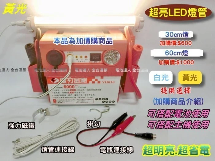 【鋐瑞電池】電力金剛 YH618-Z2 攜帶式 行動電源 露營 擺攤 野餐 停電救災 手機電腦 廣告招牌 電源供應