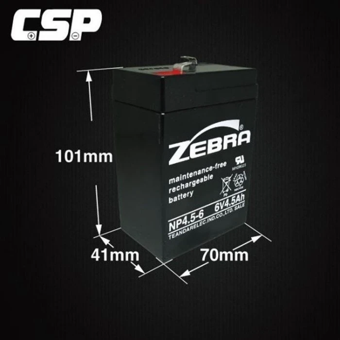 【鋐瑞電池】NP4.5-6 6V4.5Ah ZEBRA 蓄電池 兒童電動車 緊急照明燈 電子秤 手提照明燈 NP4-6