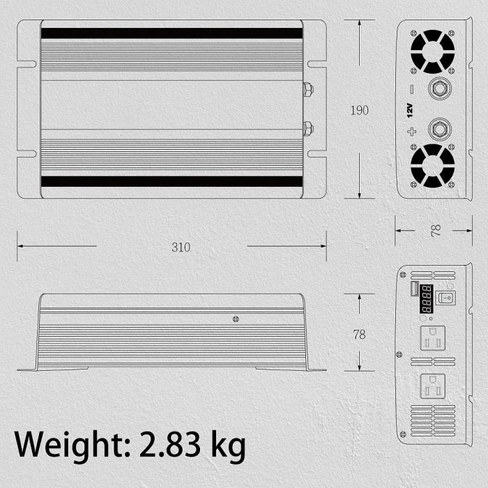 鋐瑞電池 高功率 正弦波1000W 電源轉換器 台灣製造(直流轉交流 轉換器 逆變器 行動電源)