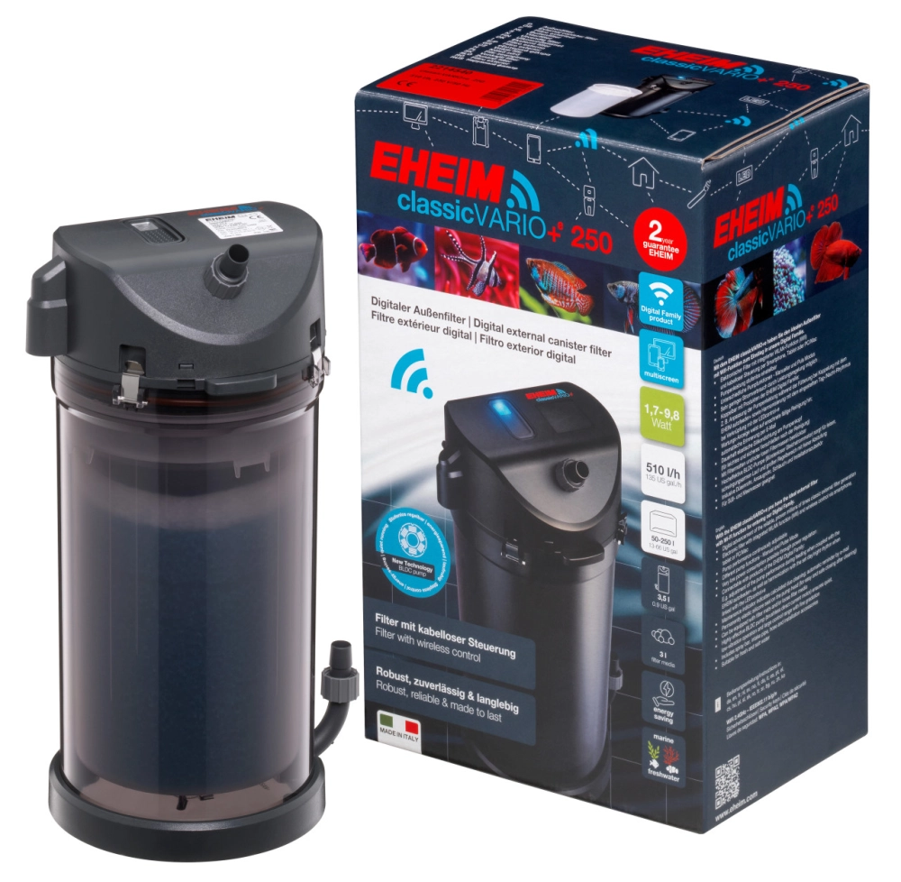 EHEIM classicVARIO+e 250 WiFi智能圓桶過濾器