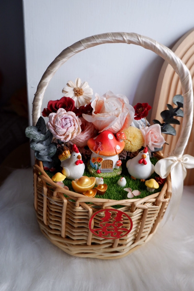 永生花帶路雞（可以客製化）