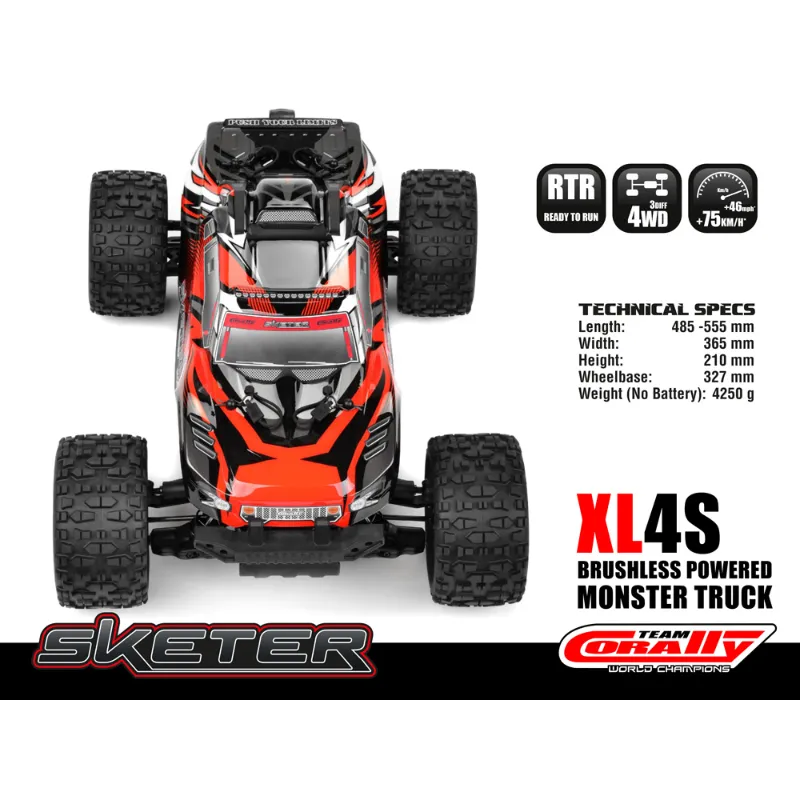 《 1/10 無刷大腳 SKETER 4S 》｜Team Corally遙控車｜